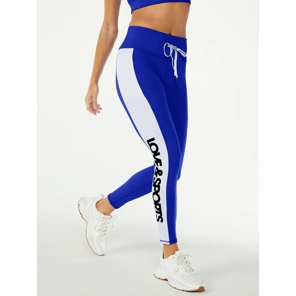 Womens Skinny High Rise Logo Leggings - Picture 2 of 7